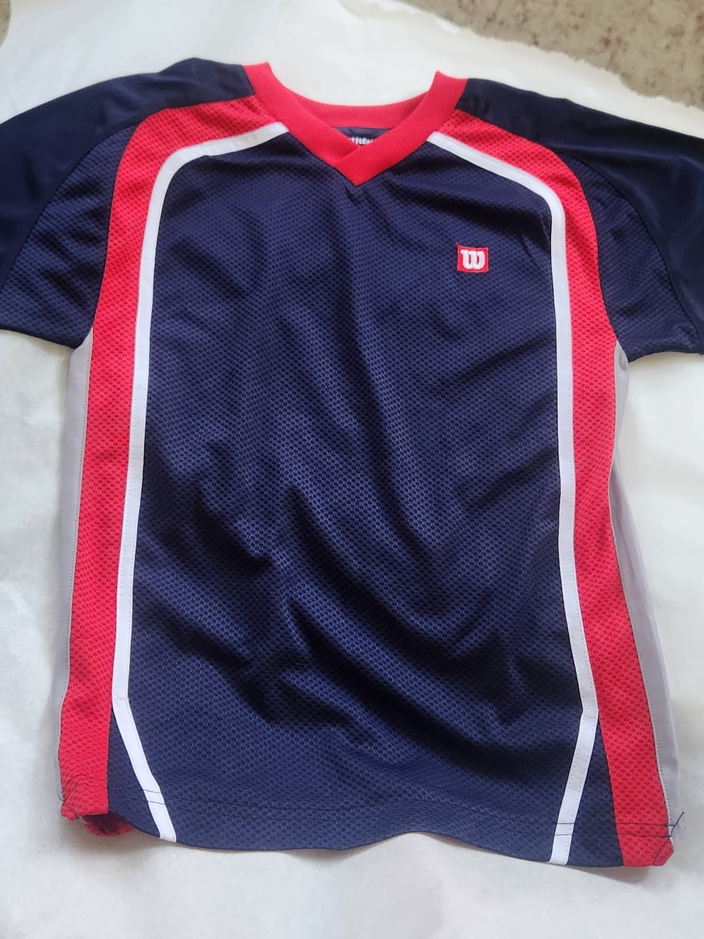 Wilson Boys Navy and Red Athletic Jersey Shirt